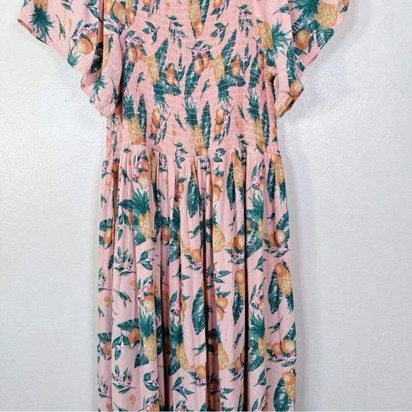 C&C California Womens Size Medium  Floral Mock Summer Dress - Picture 12 of 14